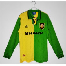 Manchester United 92/94 Away Green Long Sleeve Soccer Jersey